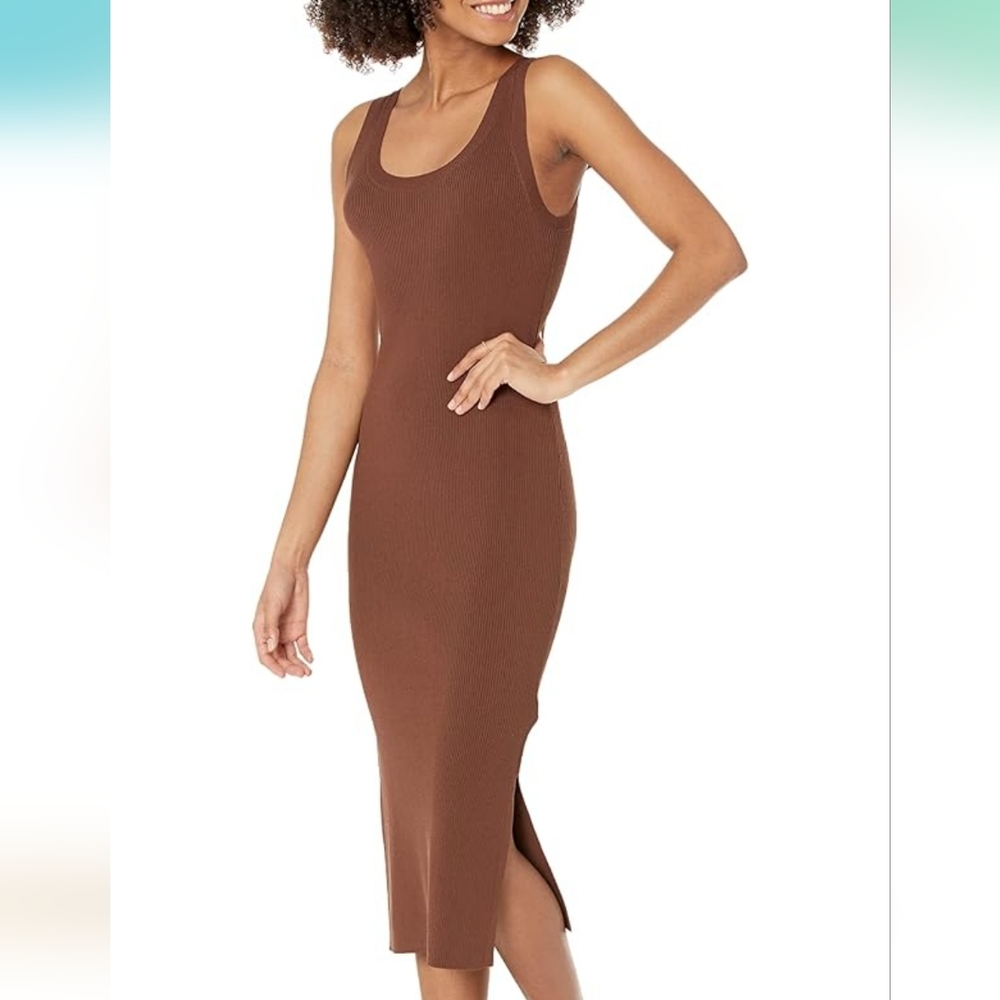Chic Brown Midi Dress